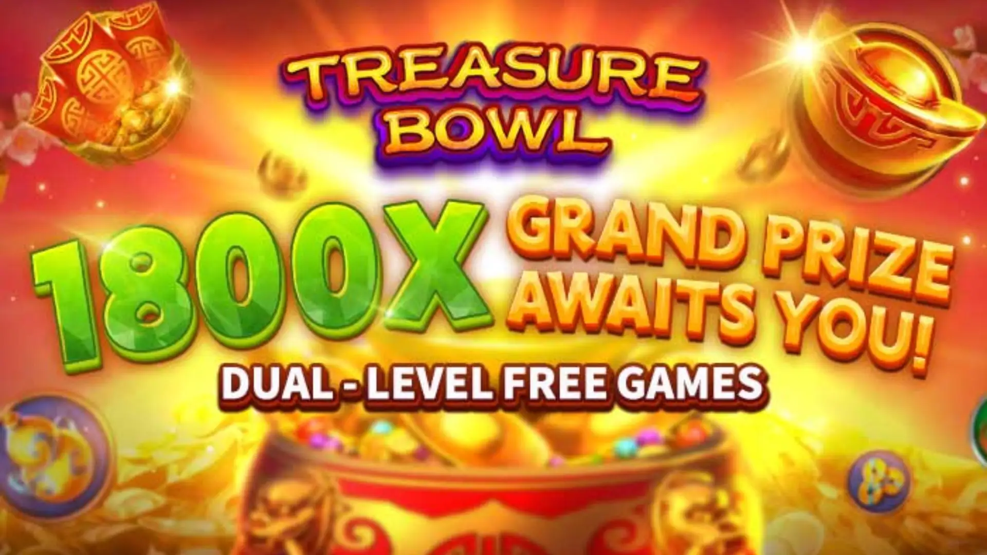 Multiplicadores Treasure Bowl qqqjogo - 7777x Máximo com Tigela Dourada